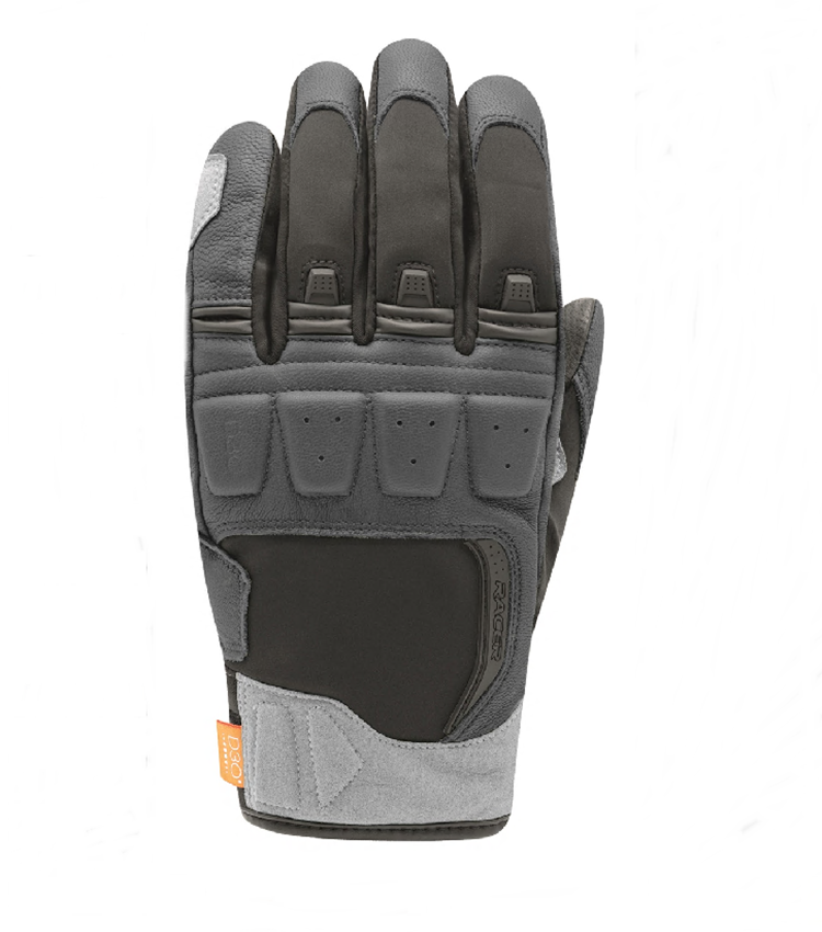 GUANTES MOTO RACER RONIN INVIERNO M NEGRO GRIS